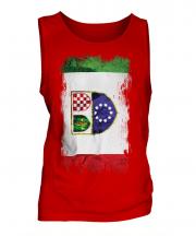 Bosnia And Herzegovina Federation Grunge Flag Mens Vest
