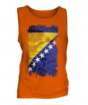 Bosnia And Herzegovina Grunge Flag Mens Vest
