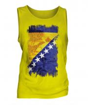 Bosnia And Herzegovina Grunge Flag Mens Vest