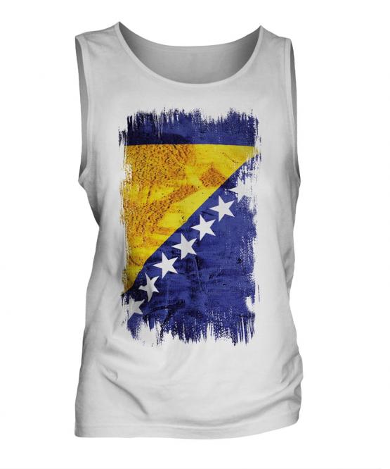 Bosnia And Herzegovina Grunge Flag Mens Vest