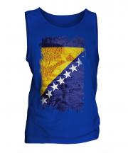 Bosnia And Herzegovina Grunge Flag Mens Vest