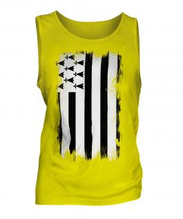 Brittany Grunge Flag Mens Vest