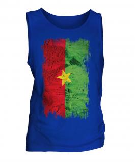 Burkina Faso Grunge Flag Mens Vest