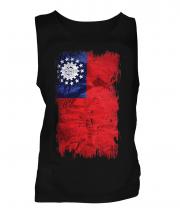 Burma Grunge Flag Mens Vest