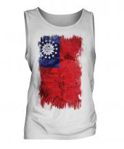 Burma Grunge Flag Mens Vest