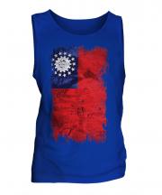 Burma Grunge Flag Mens Vest