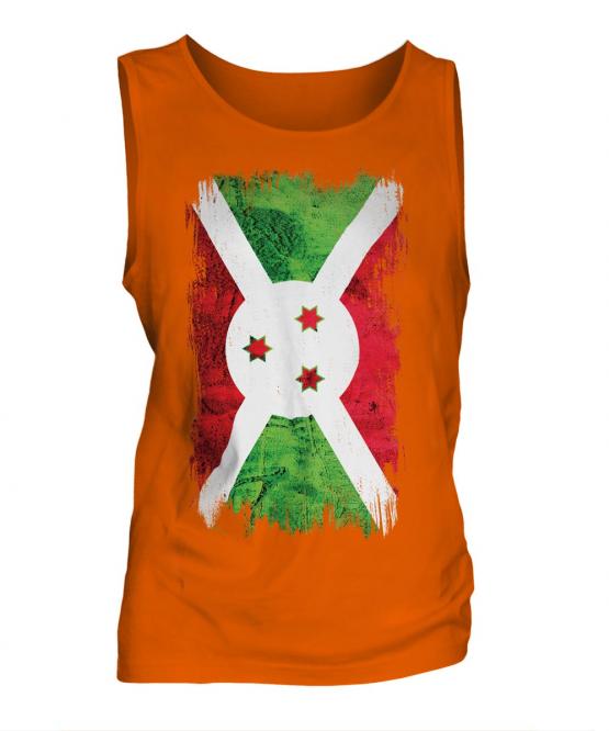 Burundi Grunge Flag Mens Vest
