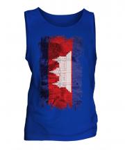 Cambodia Grunge Flag Mens Vest