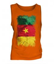 Cameroon Grunge Flag Mens Vest