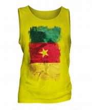 Cameroon Grunge Flag Mens Vest