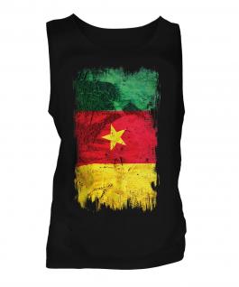 Cameroon Grunge Flag Mens Vest