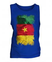 Cameroon Grunge Flag Mens Vest