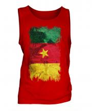 Cameroon Grunge Flag Mens Vest
