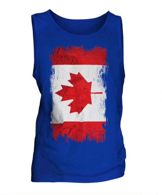 Canada Grunge Flag Mens Vest