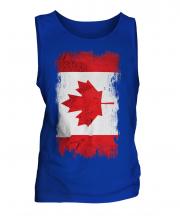Canada Grunge Flag Mens Vest