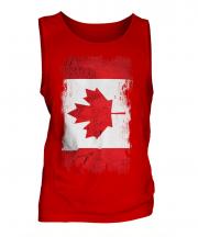 Canada Grunge Flag Mens Vest