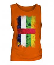 Central African Republic Grunge Flag Mens Vest