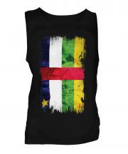 Central African Republic Grunge Flag Mens Vest