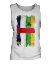 Central African Republic Grunge Flag Mens Vest