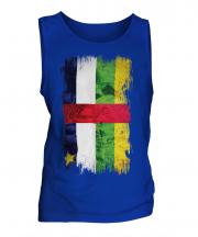 Central African Republic Grunge Flag Mens Vest