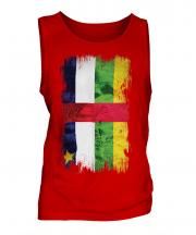 Central African Republic Grunge Flag Mens Vest