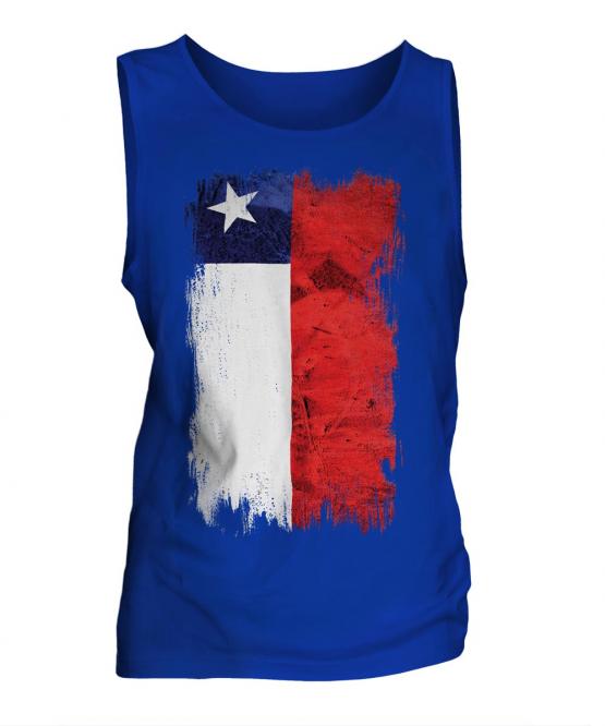 Chile Grunge Flag Mens Vest