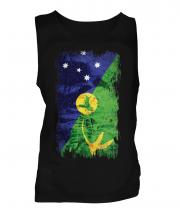 Christmas Island Grunge Flag Mens Vest