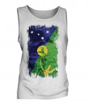 Christmas Island Grunge Flag Mens Vest