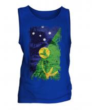 Christmas Island Grunge Flag Mens Vest