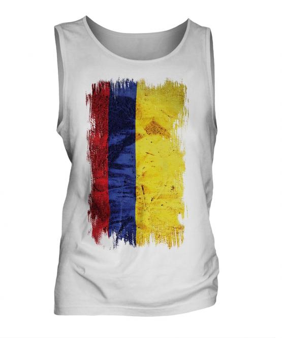 Colombia Grunge Flag Mens Vest