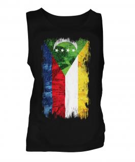 Comoros Grunge Flag Mens Vest