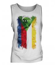 Comoros Grunge Flag Mens Vest