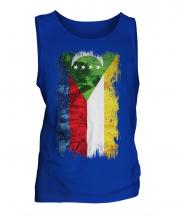 Comoros Grunge Flag Mens Vest