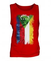 Comoros Grunge Flag Mens Vest