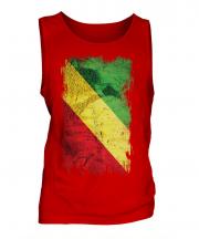 Congo Grunge Flag Mens Vest