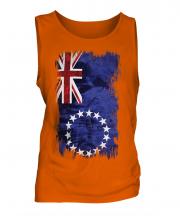 Cook Islands Grunge Flag Mens Vest