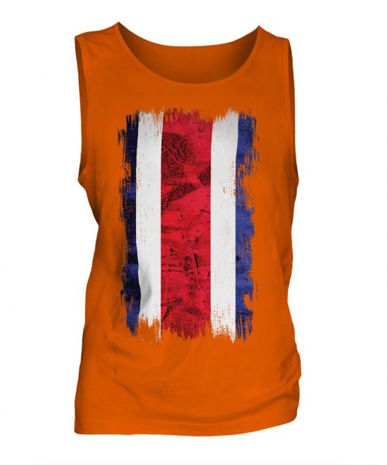 Costa Rica Grunge Flag Mens Vest