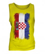 Croatia Grunge Flag Mens Vest