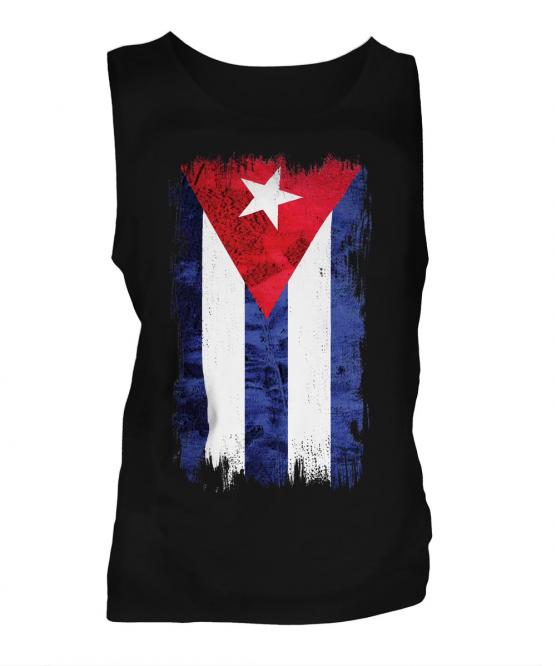 Cuba Grunge Flag Mens Vest