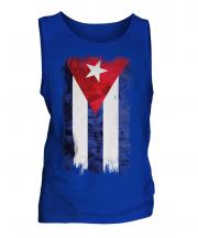 Cuba Grunge Flag Mens Vest