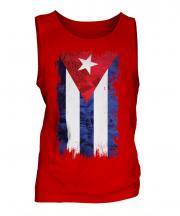 Cuba Grunge Flag Mens Vest