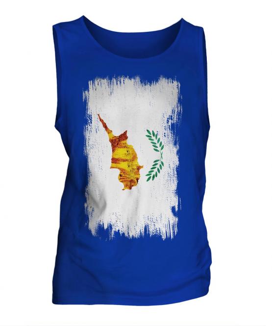 Cyprus Grunge Flag Mens Vest