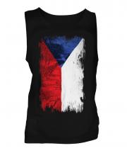 Czech Republic Grunge Flag Mens Vest