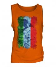Dagestan Grunge Flag Mens Vest