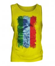 Dagestan Grunge Flag Mens Vest
