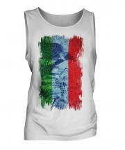 Dagestan Grunge Flag Mens Vest