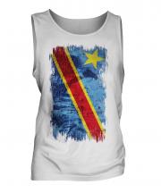 Democratic Rep. Of Congo Grunge Flag Mens Vest
