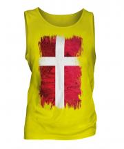Denmark Grunge Flag Mens Vest