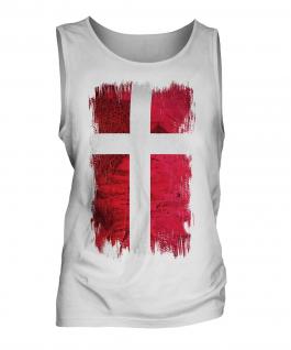Denmark Grunge Flag Mens Vest