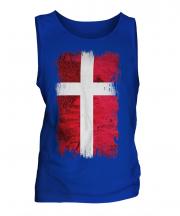 Denmark Grunge Flag Mens Vest